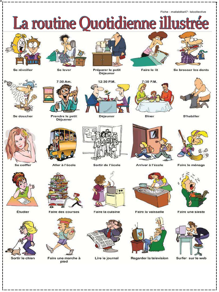 1 Lexique La Routine PDF | PDF