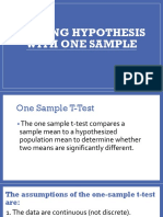Testing Hypothesis With One Sample