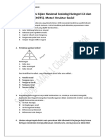 Soal-Soal Simulasi Ujian Nasional Sosiologi Kategori C4 Dan C5 (HOTS) - Materi Struktur Sosial PDF