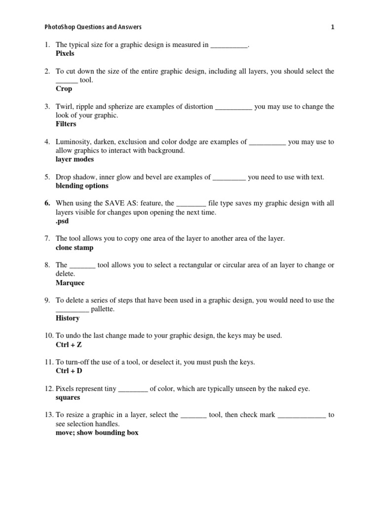 MCQ Questions and Answers PDF Adobe Imaging