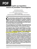 L'enquête Par Hypothèse: Manuel Du Journaliste D'investigation. Livre Soutenu Par L'UNESCO