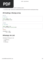 NUMPY - Jupyter Notebook