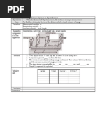 The Apparatus Is Set Up As Shown in The Diagram.: 1/u (CM) 1/v (CM)