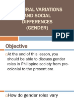 Cultural Variations and Social Differences (Gender)