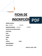 Ficha de Inscripción