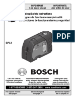 Bosch GPL3 Laser Manual