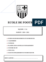 Fiche Cahier Entrainement Match