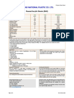 Acrylic Sheets Product Data Sheet