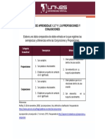 ACTIVIDAD DE APRENDIZAJE Preposiciones y Conjunciones PDF