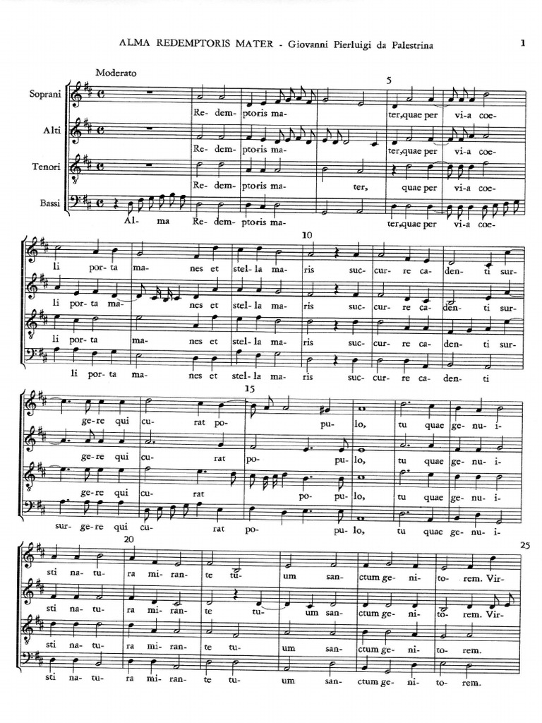 Palestrina - Alma Redemptoris Mater PDF | PDF