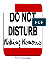 Do Not Disturb Sign Making Memories PDF