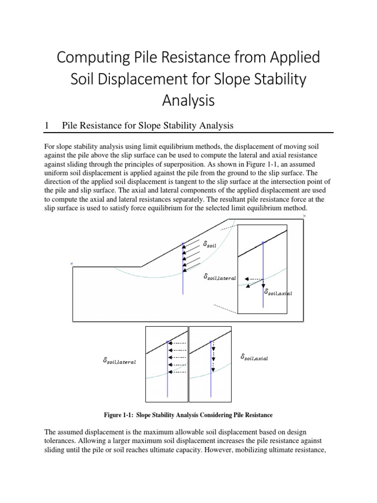 Pile Resistance in Slope Stability Analysis | PDF | Deep Foundation ...