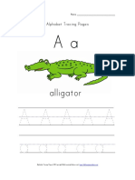 Alphabet Tracing Letter A PDF