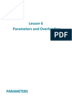 Lesson 6 Parameters and Overloading