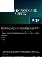 Stress in Prefix and Suffix
