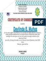 Certificate of Commendation