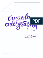 Free Crayola Calligraphy Drills and Worksheets PDF