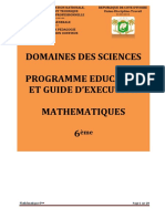 Programme Éducatif Maths 6è 2020