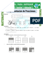 Ficha Representacion de Fracciones para Tercero de Primaria