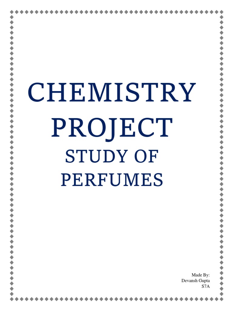 Study of Perfumes PDF Perfume Ethanol
