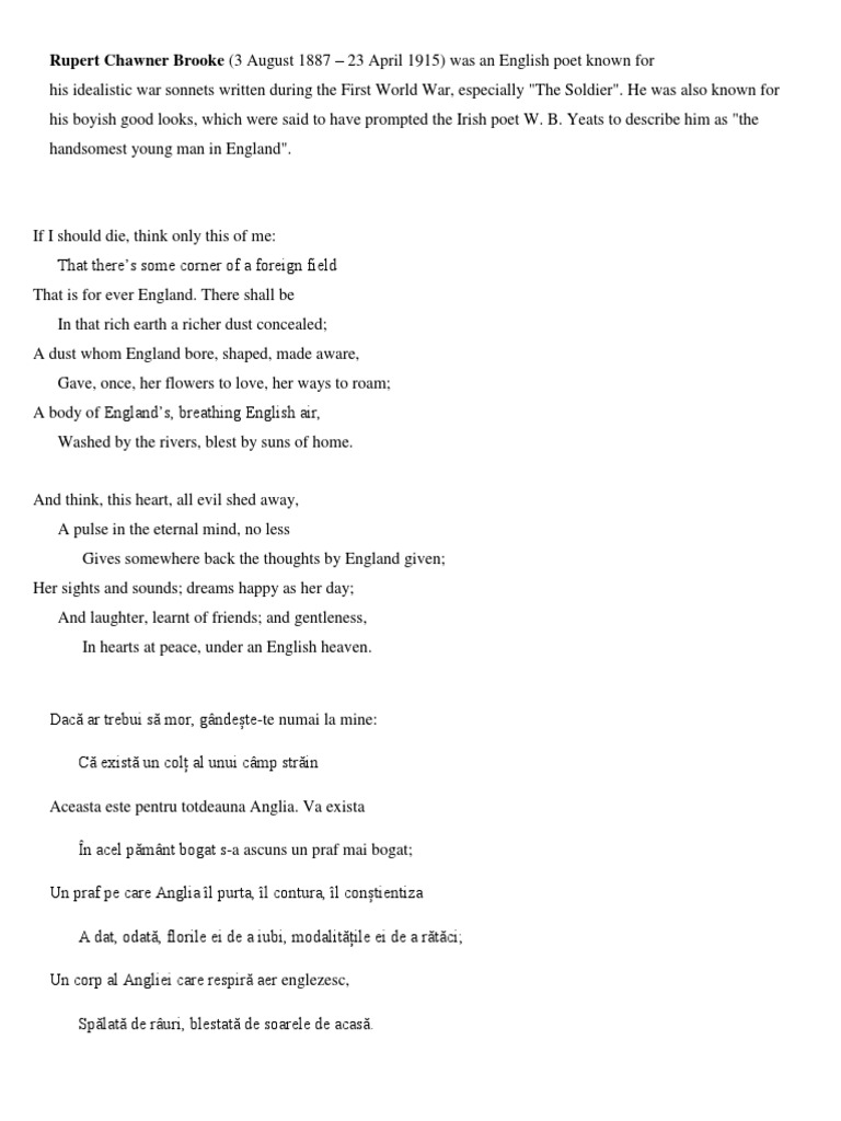 The Soldier Rupert Brooke