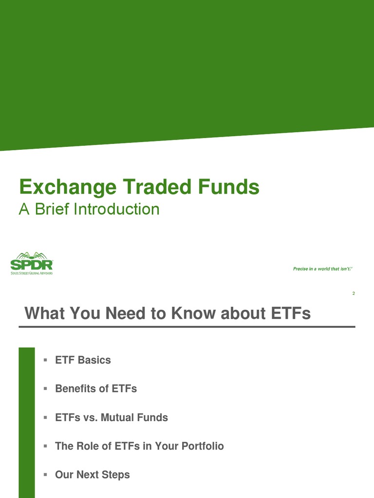 The Role of ETFs in Your Portfolio | PDF | Exchange Traded Fund ...