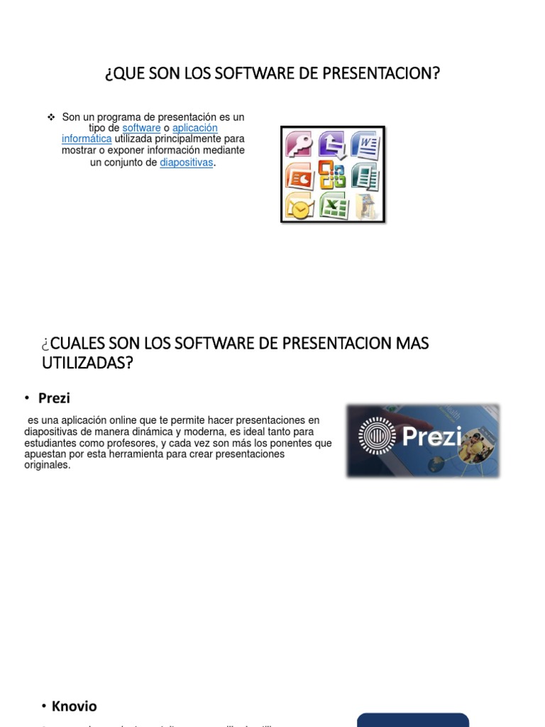 Que Son Los Software de Presentacion PDF Hipervínculo Microsoft