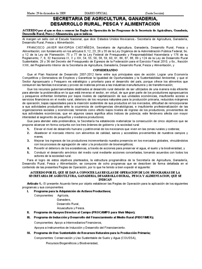 Secretaria De Agricultura, Ganaderia, Desarrollo Rural
