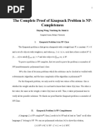 The Complete Proof of Knapsack Problem Is NP - Completeness