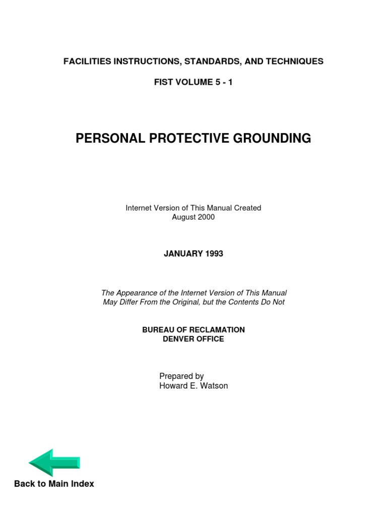 Personal Protective Grounding Vol51Ppg PDF Electrical Substation
