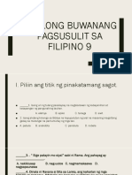 Ikatlong Buwanang Pagsusulit Sa Filipino 9