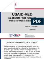 USAID RED Riego Goteo Manejo Mantenimiento 11 06