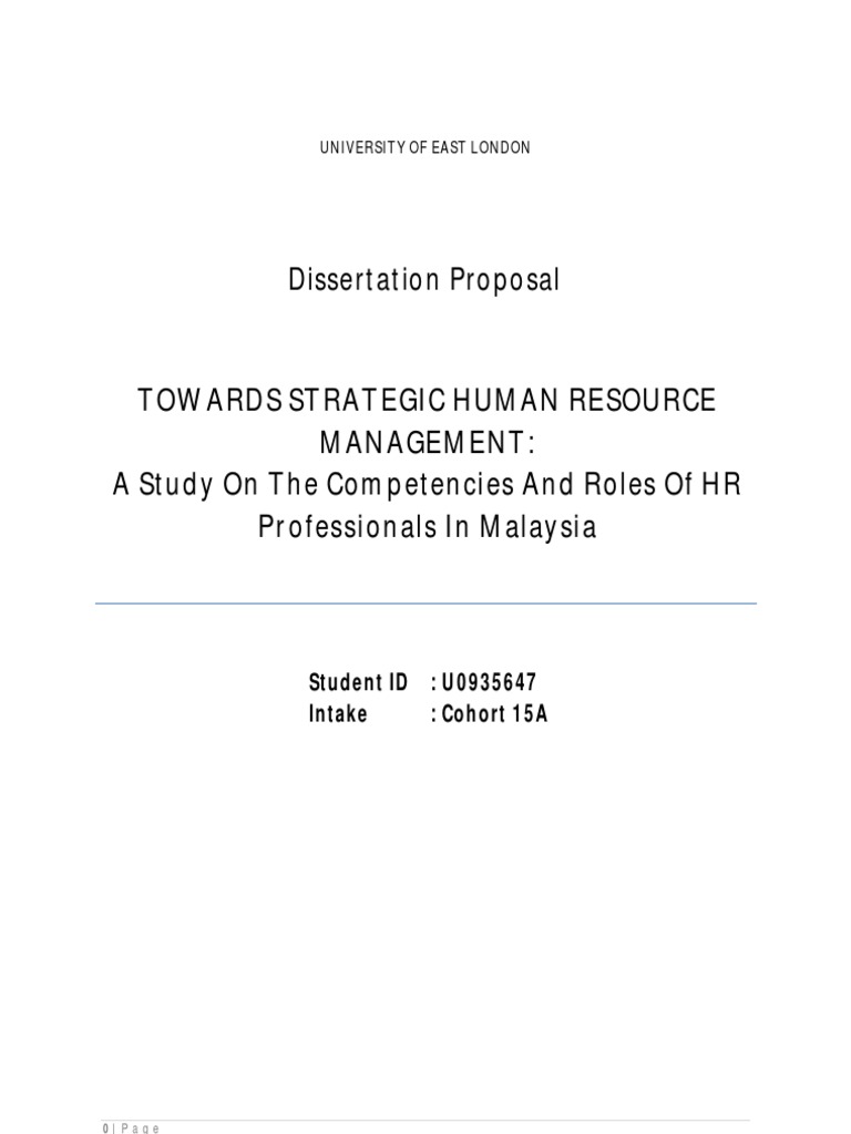 Dissertation proposals hrm