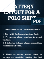 PATTERN LAYOUT For A POLO SHIRT