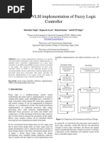 Design and VLSI Implementation of Fuzzy Logic Controller: Balwinder Singh, Rajneesh Goyal, Rakesh Kumar and R.P.P Singh