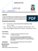 CV for Civil Engineer with Structural Analysis Experience