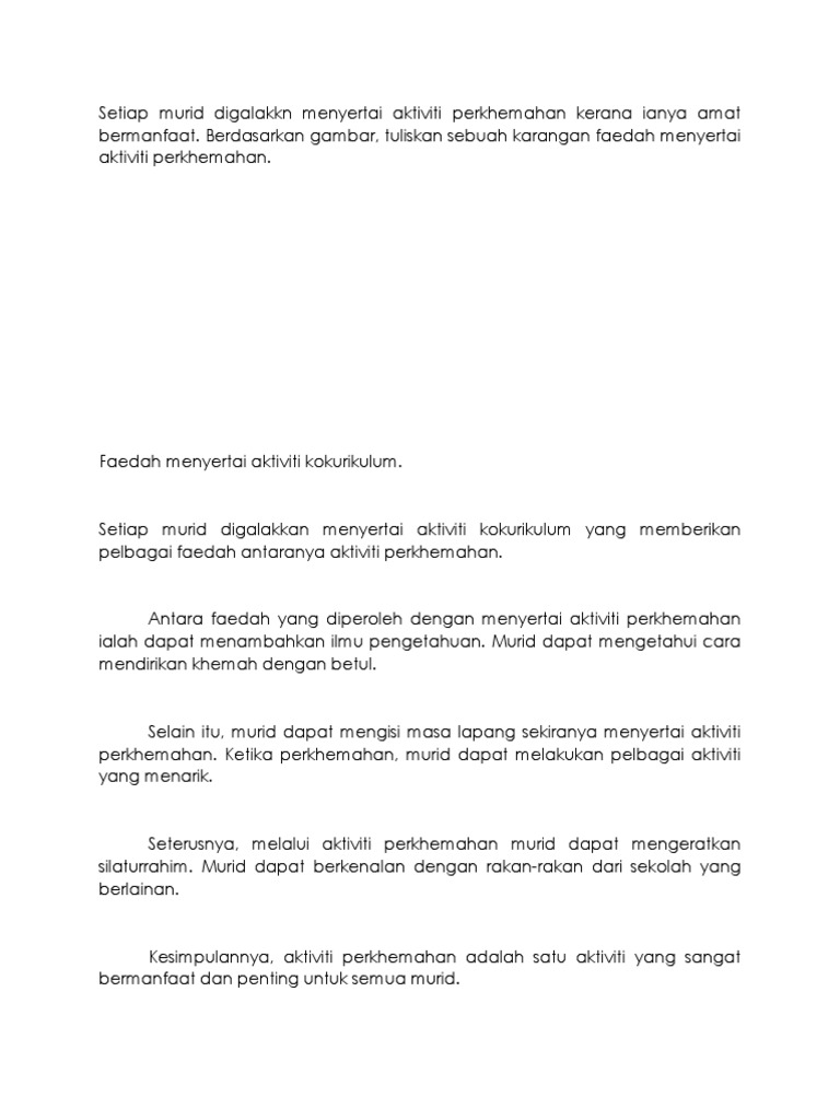 Karangan Bahagian C Upsr Pemulihan Pdf