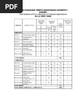 Swami Ramanand Teerth Marathwada University, Nanded B.C.A. First Year