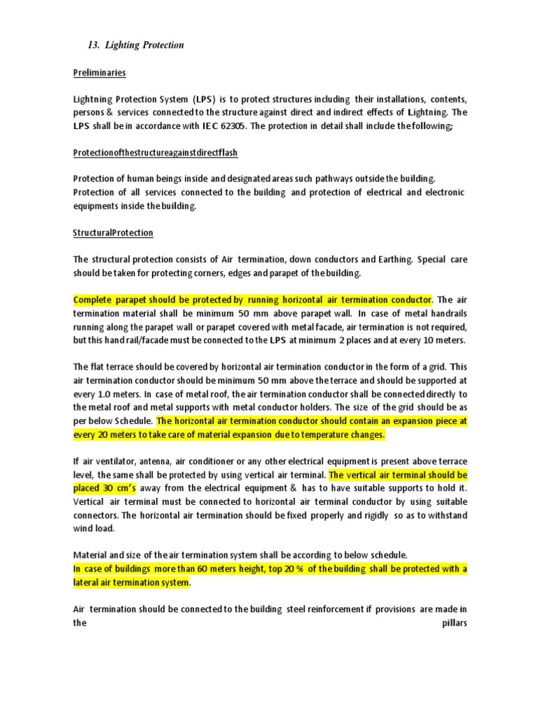 Lightning Protection System Guidelines | PDF | Electrical Conductor ...