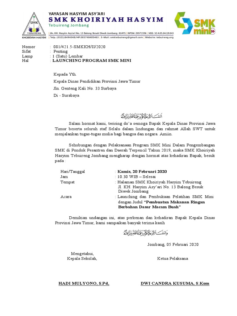 Undangan Kepala Dinas Provinsi | PDF