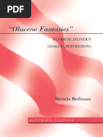 (Austrian Culture) Brenda Bethman - Obscene Fantasies - Elfriede Jelinek's Generic Perversions-Peter Lang (2011)