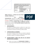 Contestación de demanda de alimentos