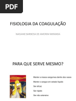 FISIOLOGIA DA COAGULAÇÃO