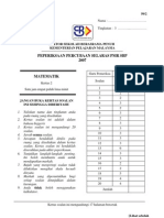 PMR Percubaan 2007 SBP Mathematics Paper 2