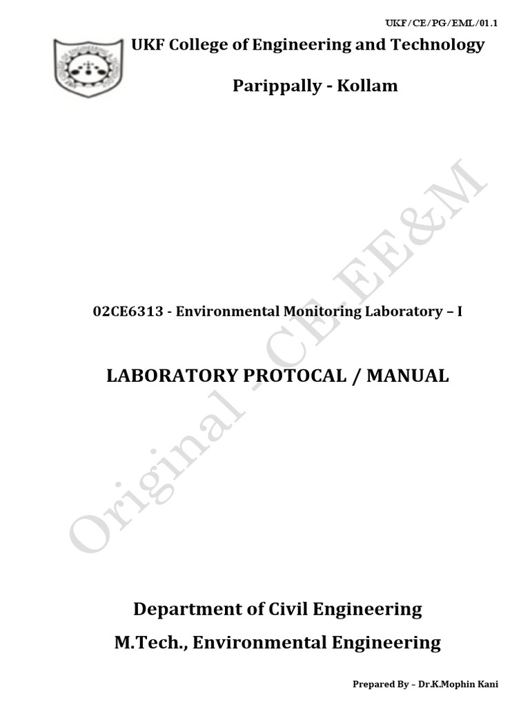 Lab Protocal I Revised PDF | PDF | Ph | Titration