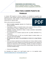 Convocatoria P&R Asistente SSOMA Planta