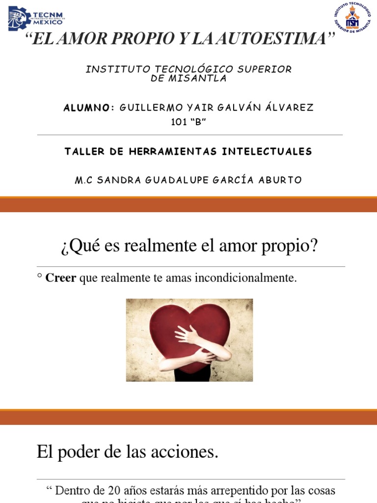 Amor Propio Y Autoestima Claves Esenciales Pdf Amor Sicología