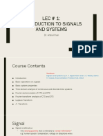 Signals and Systems_Lec 1 