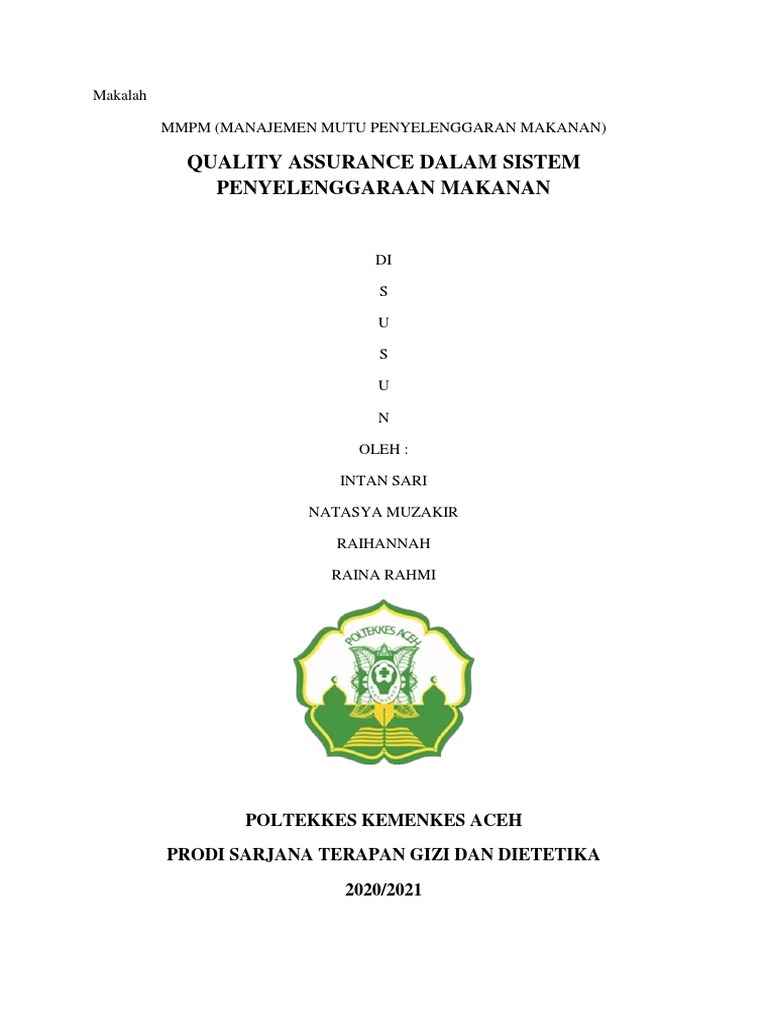 Makalah Quality Assurance