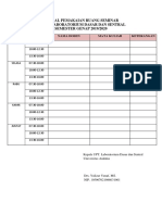 Jadwal Pemakaian Ruang Seminar